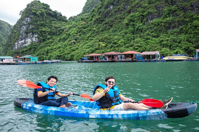 Halong Amazing Sail Luxury 1 Day Small Group Tour 7-Hour Cruising - Hang Luon water cave: kayak or bamboo boat