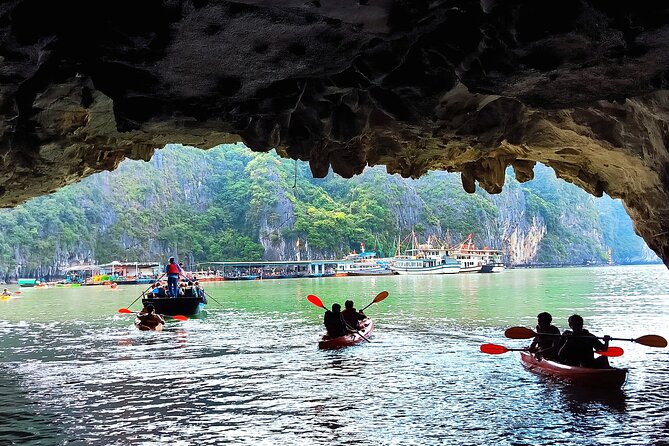 Halong & Bai Tu Long Luxury Day Tour - Fishing village & Kayak - Sunset on the water, plus deck time that makes the day feel luxurious