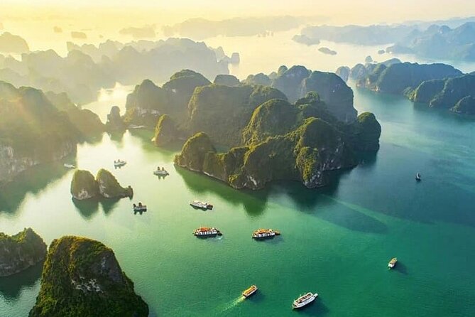 Halong Bay Cruises many options - Limestone karsts, but with a smarter Bay mix