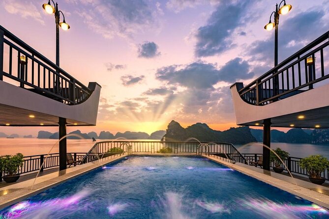 Halong Bay Cruises many options - Day 1 on the water: lunch cruising, then fun after dark