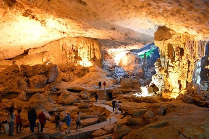 Halong Bay Day Tour By Diamond Era Cruise,Titop,Sung Sot & kayak - Sung Sot Cave: The Main Cave Stop, Big Stairs, and Big Visual Payoff