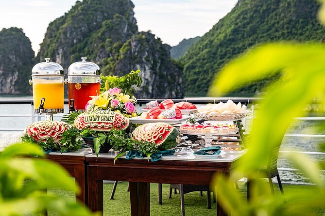 Halong Bay Full Day With Cave, Kayaking And Swimming - Cruise lunch and the included sunset party snacks