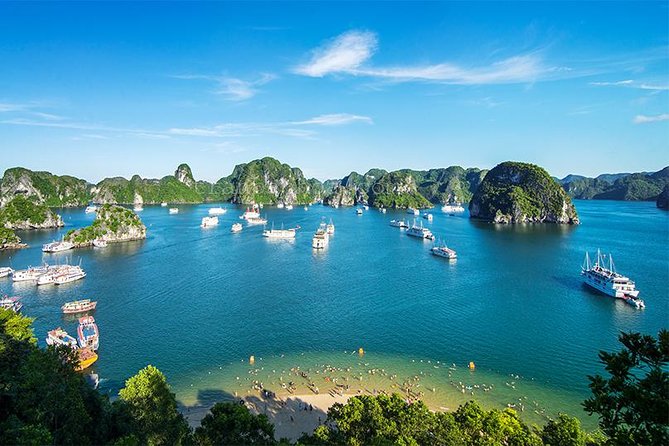 Halong Bay Full Day with Kayaking, Hiking viewpoint, Cave - Deluxe To Luxury - Titop Island: the 420 steps viewpoint and then beach time