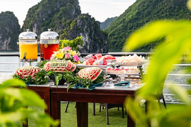 Halong Bay Luxury cruise Day trip: Buffet Lunch, Limousine bus - Surprise Cave: your best prep for stairs, shade, and photos