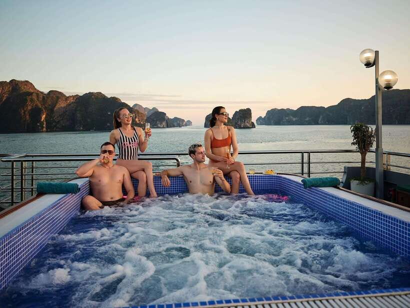 Halong Bay Luxury Cruise: Kayak&Swim,Cave, Party BEST SELLER - The buffet lunch you can actually plan around
