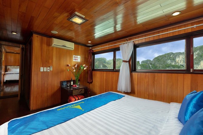 Halong deluxe cruise 2D/1N: Surprise cave, Titop island, Full Meals, best prices - Day 1 on the water: lunch first, then Surprise Cave