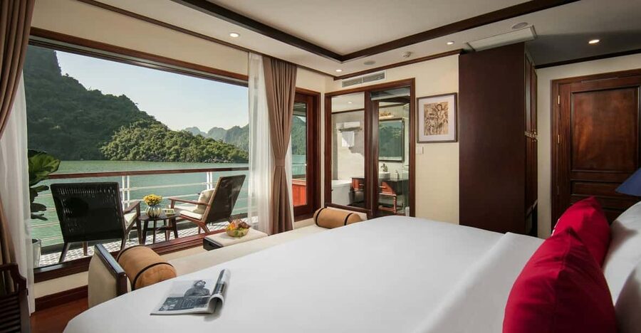 Hanoi: 2-Day Lan Ha & Halong Bay 5 Stars Cruise with Balcony - Day 1 flow: from Hanoi to Ha Long Bay anchorage, then cave or lagoon time