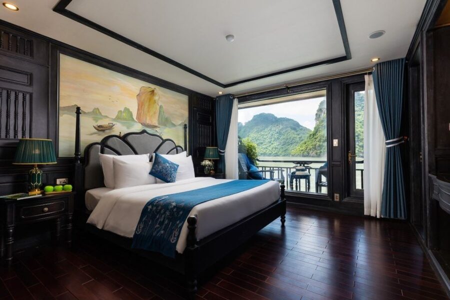 Hanoi: 3-Day Ninh Binh, Ha Long, & Lan Ha Bay 5-Star Cruise - Sunset deck time, spring rolls, panoramic bar, and squid fishing