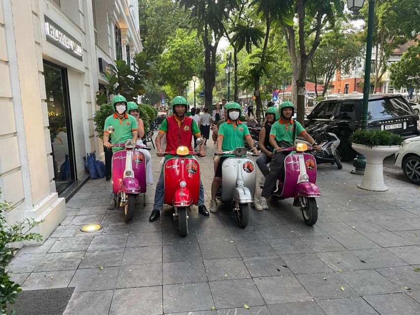 Hanoi 4.5-Hour Vespa Tour city tour - Flower farm season moments, dragon-tail sculpture (2010), and Van Nien Pagoda