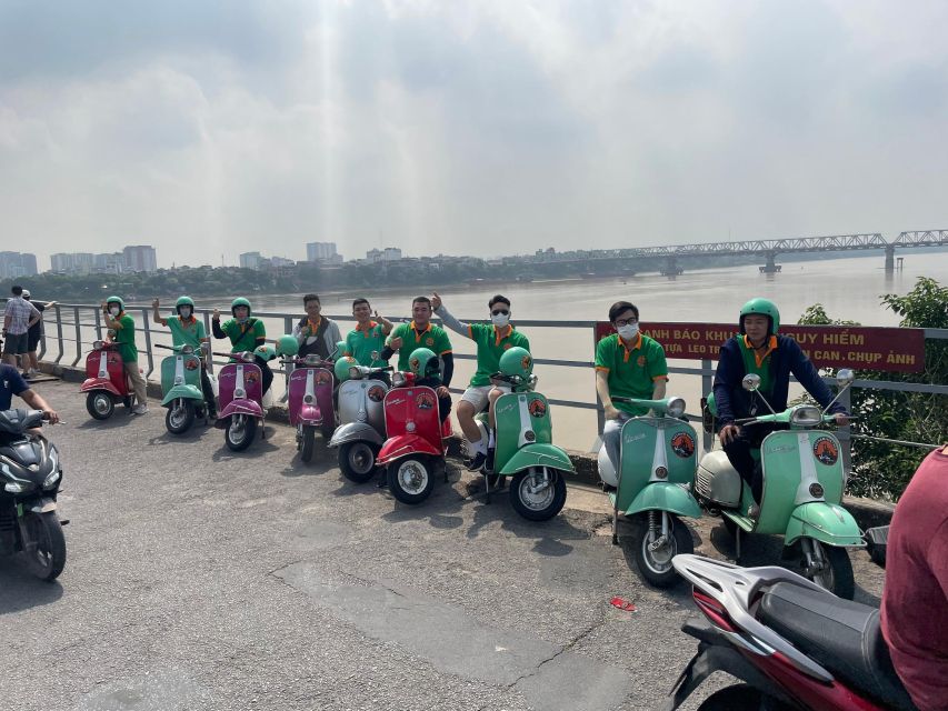 Hanoi 4.5-Hour Vespa Tour city tour - Egg coffee and lunch, then Long Bien Bridge to end the day