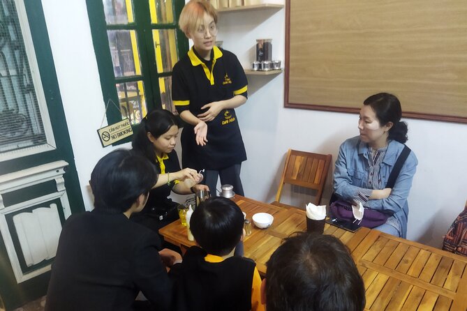 Hanoi Egg Coffee Class and Street Food Walking Tour - What you get for the price: value check for $36