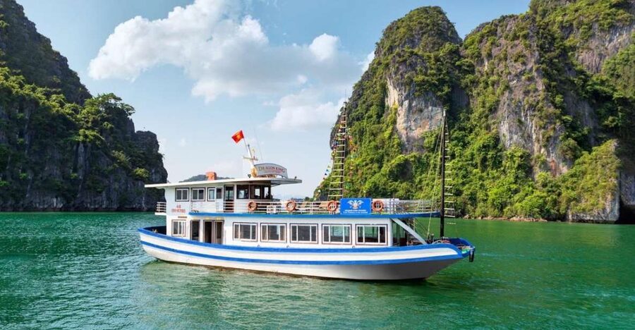 Hanoi: Halong Bay Day Trip with Titop Island, Cave, & Kayak - Sung Sot (Surprising) Cave at 1:30 PM: Stairs, Shapes, and the First Big Wow