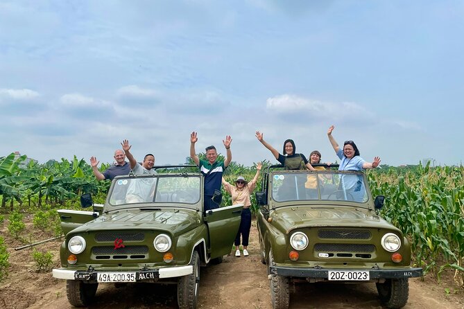 Hanoi Jeep City Highlight, Backstreet, Train Street, Countryside - Van Nien Pagoda and B52 Lake for a Different Pace