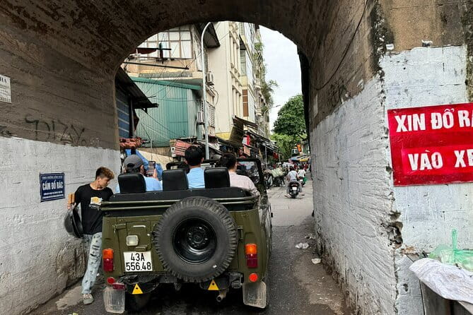 Hanoi Jeep Night Street Foodie Tour, Train Street and Egg Coffee - Climbing aboard at 44 Hang Bong and kicking off in the Old Quarter