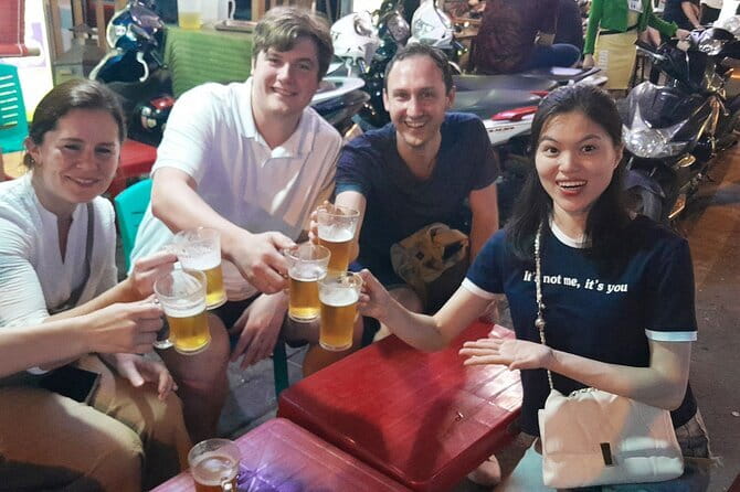 Hanoi Michelin Star Food Tour Via Jeep, Vespa or Motorbike - Stop 4: Hanoi Train Street, coffee while the train passes close