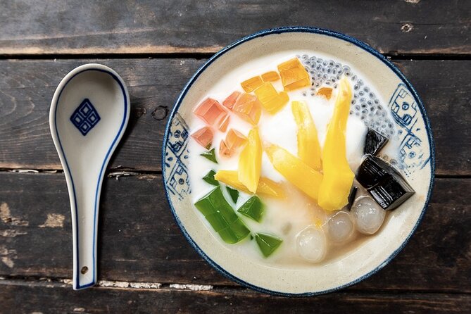 Hanoi Street Food Tour By Motorbike + Sightseeing SAFE & FUN - Tran Quoc Pagoda and Minci Mango Jelly, cooling off the right way