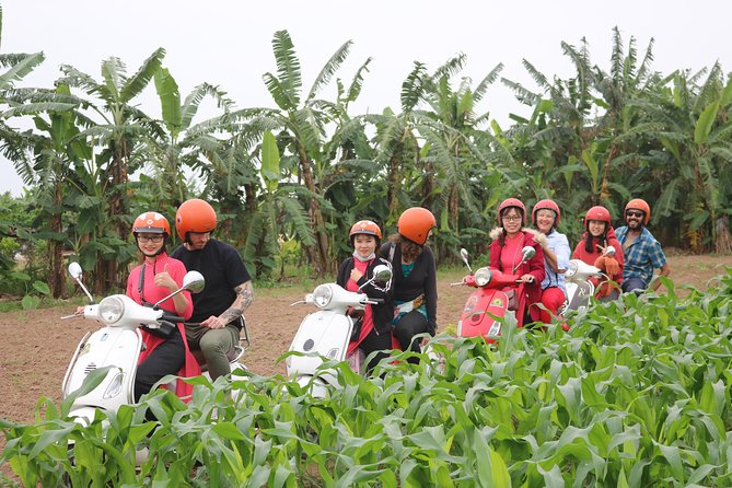 Hanoi Vespa Countryside Tour With Female Ao Dai Riders Half Day - The ride stops that connect farming life with real temple time