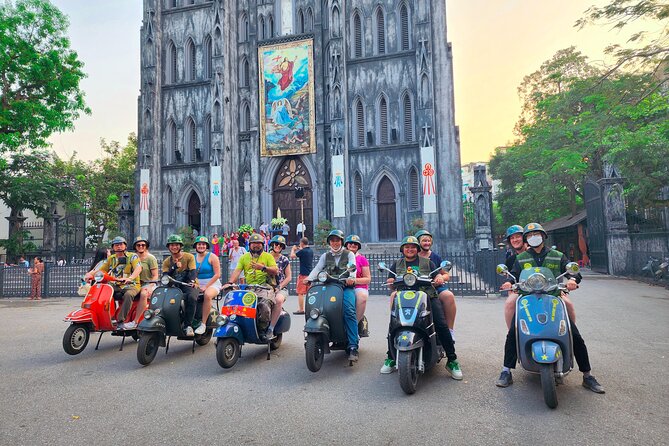Hanoi Vespa Tours: Food + Culture + Fun on Army Vespa - Riding a Hanoi Vespa With Transfers and Safety Gear