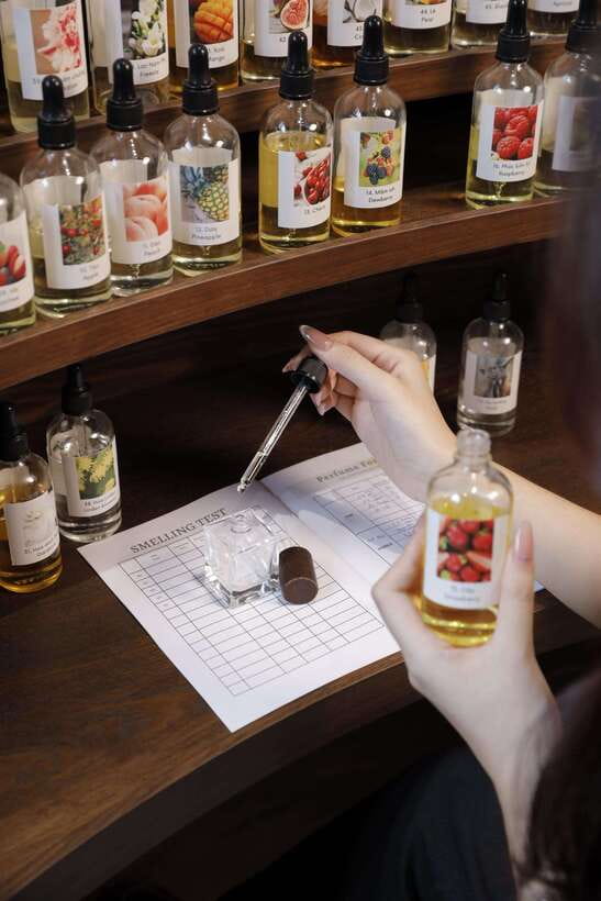 Hanoi: Vietnam Scents Perfumery Class - Blending station time: taking your formula from paper to bottle