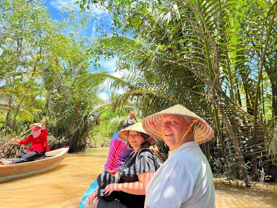 HCM: Authentic Mekong Delta - Boat, TukTuk, Khot Cake Making - On the Water: Boats, River Views, and the Crafts Market Moment