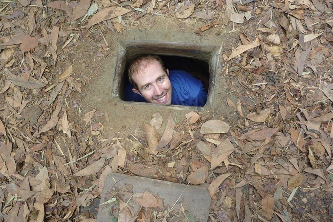 HCM: Cu Chi Tunnels-Tapioca Small Group Tour Morning or Afternoon - War Exhibits and the First Reality Check