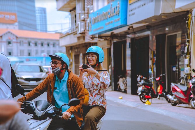 Ho Chi Minh City Motorbike Tour w Student + Safe + Fun - Ba Thien Hau Temple in Cholon, and the night-tour swap at 5:00 PM