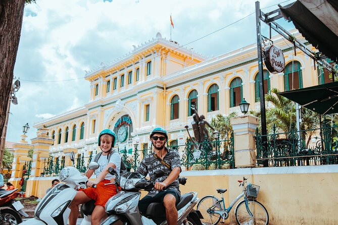 Ho Chi Minh City Motorbike Tour with Student | Saigon Adventure - City Hall, Walking Street cafe moments, and big war-era context