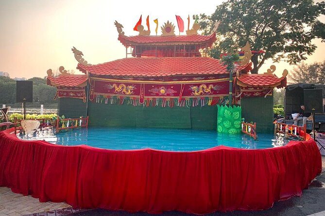 Ho Chi Minh : Water Puppet Show - The full show program: festival flag, dances, farm scenes, and legends