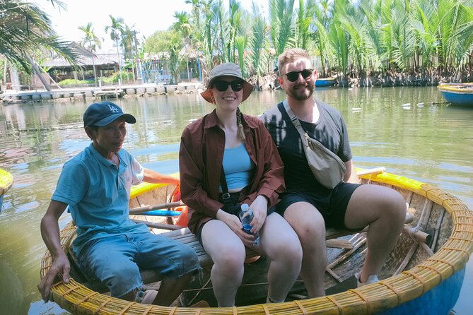 Hoi An Countryside Discovery Tour By Motorbike - Local food - Basket boat and bamboo-boat purple crab fishing in Cam Thanh