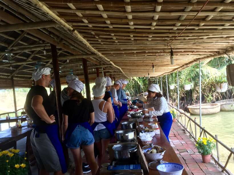 Hoian/Danang: Eco Cooking Class, Cruise Trip, Basket Boat - Rice paper and rice milk prep: the cooking class you can actually use
