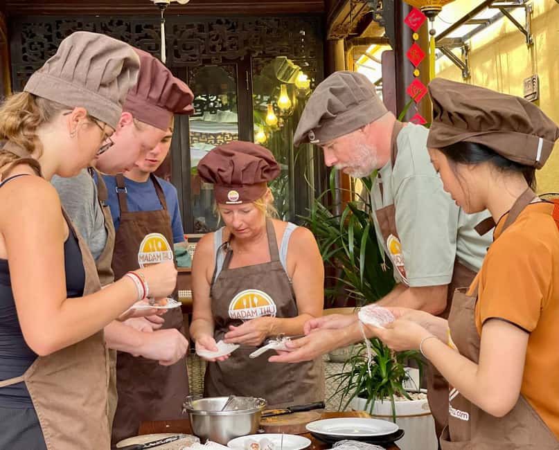 Hue City: Cyclo, Market Tour & Cooking Class at Madam Thu - The cooking class at Madam Thu: 3 Hue dishes, taught step by step