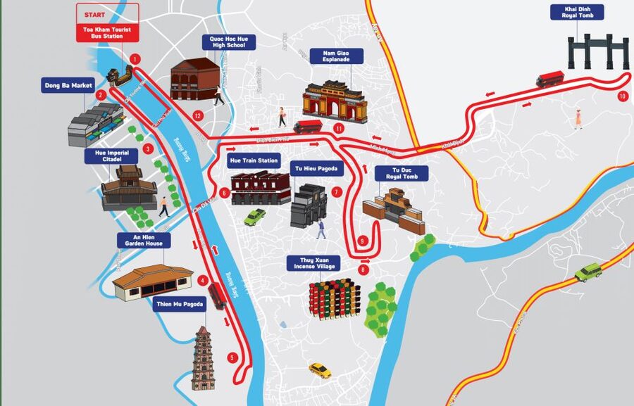 Hue: City Sightseeing Hop-On Hop-Off Bus Tour - Key highlights to know before you ride