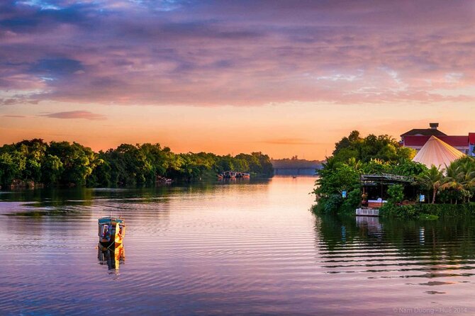 Hue: Custom Tour with Dragon Boat, Private Car & Motorbike - Perfume River dragon boat cruise: slow water, big atmosphere