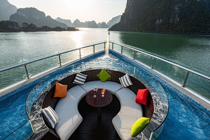 JADESAILS CRUISE-The Most Luxurious Day Tour in Ha Long Bay & Lan Ha Bay - Tuan Chau check-in and the speed-boat start that sets the tone