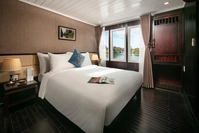 La Regina 2 days tour in Halong Bay & Bai Tu Long Bay - 4 star - Day 1 in Halong Bay: Thien Canh Son Cave and real deck time