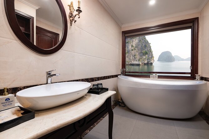 Lan Ha - Ha Long Bay 5Star cruise-Private balcony cabin 2day trip - Sunset Sundeck Time, Spring Rolls, and Onboard Games