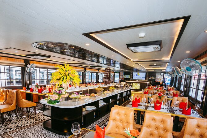 LUXURY Halong Bay Cruise 5 Stars Full Day Tour with Buffet Lunch - Luon Cave by Kayak or Bamboo Boat: Best Views, Best Pace