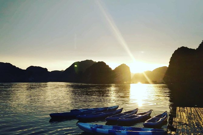 Magical Sunset and Evening with glowing plankton by Cat Ba Local - Floating House Arrival and Traditional Dinner With Fishermen
