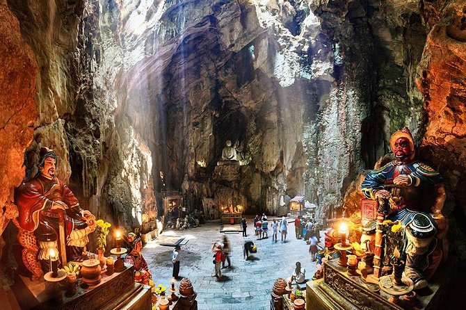 Marble Mountain, Monkey Mountain Peak, Lady Buddha PRIVATE TOUR - Marble Mountain caves: Âm Phủ Cave and Heaven Cave with Viet Cong-era context