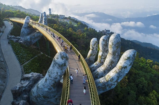 Marble Mountains and Ba Na Hills (Golden Bridge) full day tour - Ba Na Hills SunWorld: Golden Bridge and the cable-car reality