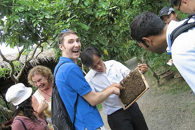 Mekong Delta 4 Islands, TukTuk, Boat, Try Khot Cake Local Cooking - Coconut candy workshop, honey tea, and how village life is shown in layers