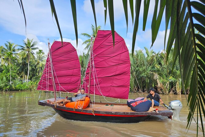 Mekong River Relaxing Sail boat cruise to Coconut Canals (1.5HRS) - Where Ben Tre Pickup Sets the Tone for a Relaxing Sail