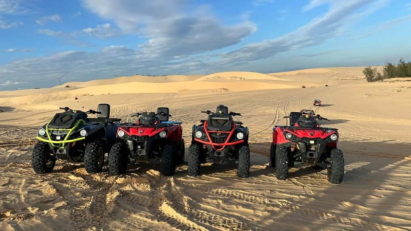 Mui Ne: Group Tour & Sunrise/Sunset Quad Bike Adventure - White Sand Dunes: the jeep drops you close, but ATV gets you up top