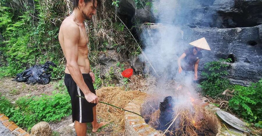 Ninh Binh cooking class at Buffalo Cave - The timeline that keeps things from dragging