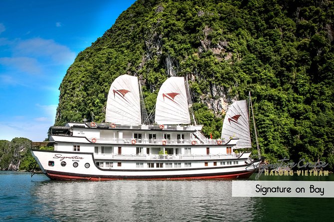 (Official) Signature Halong Cruise - 03 days 02 nights program - Day 1 aboard: buffet lunch, deck time, and the 5:30 happy hour