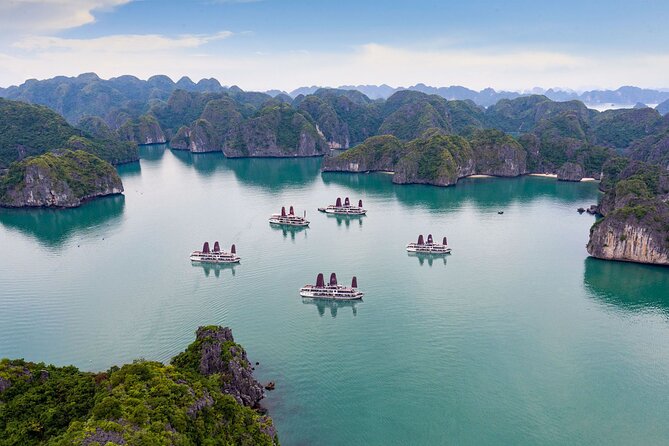 Orchid Trendy Cruises 2Days/1 Night 5 Star Cruises - Day 1 in Hanoi then out to the bay: Old Quarter pickup and marina check-in