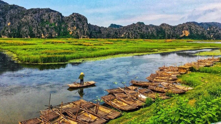 Private Car/Bus Renting Hanoi - Ninh Binh - Halong - Sapa... - Van Long Natural Reserve Boat Trip: Reed Fields, Water Caves, and King Kong Lore