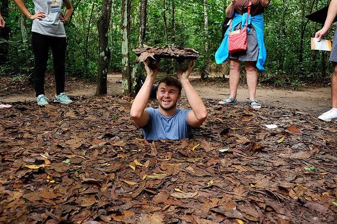 Private Cu Chi Tunnels Tour By Car | Saigon Adventure - The food and tea breaks: steamed tapioca, pandan leaf, and sugarcane juice