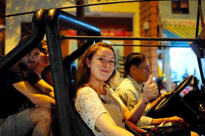 Private Jeep Tour Saigon by Night: Foodie & City Tour - Food and Skybar Stops: Dinner, Drinks, and Local Pace