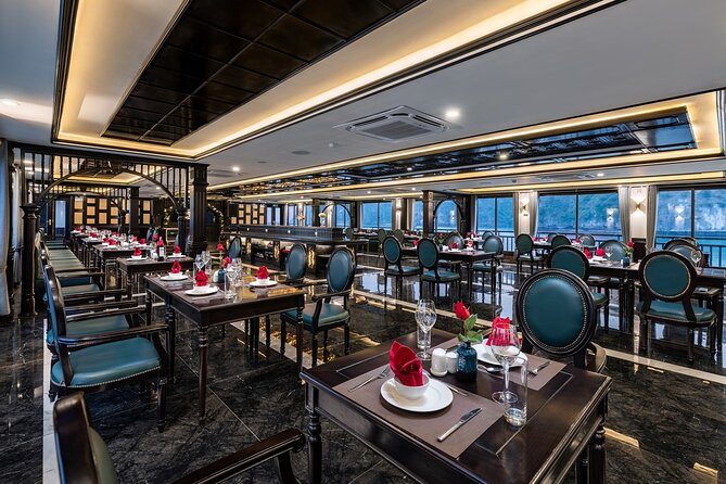 RITA CRUISE - LUXURY 5 STAR CRUISE in HALONG BAY from HANOI - Cabin comfort: private balcony, ocean views, and the bathtub shower